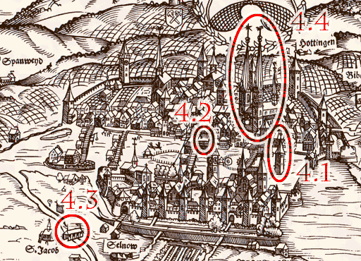 Kantonskarte Zürich von Jos Murer (Ausschnitt)